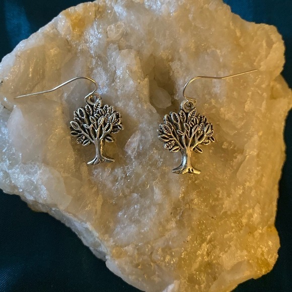 New -Tree of Life Sterling Silver Dangle Earrings Nature Inspired Boho Jewelry - Picture 8 of 11